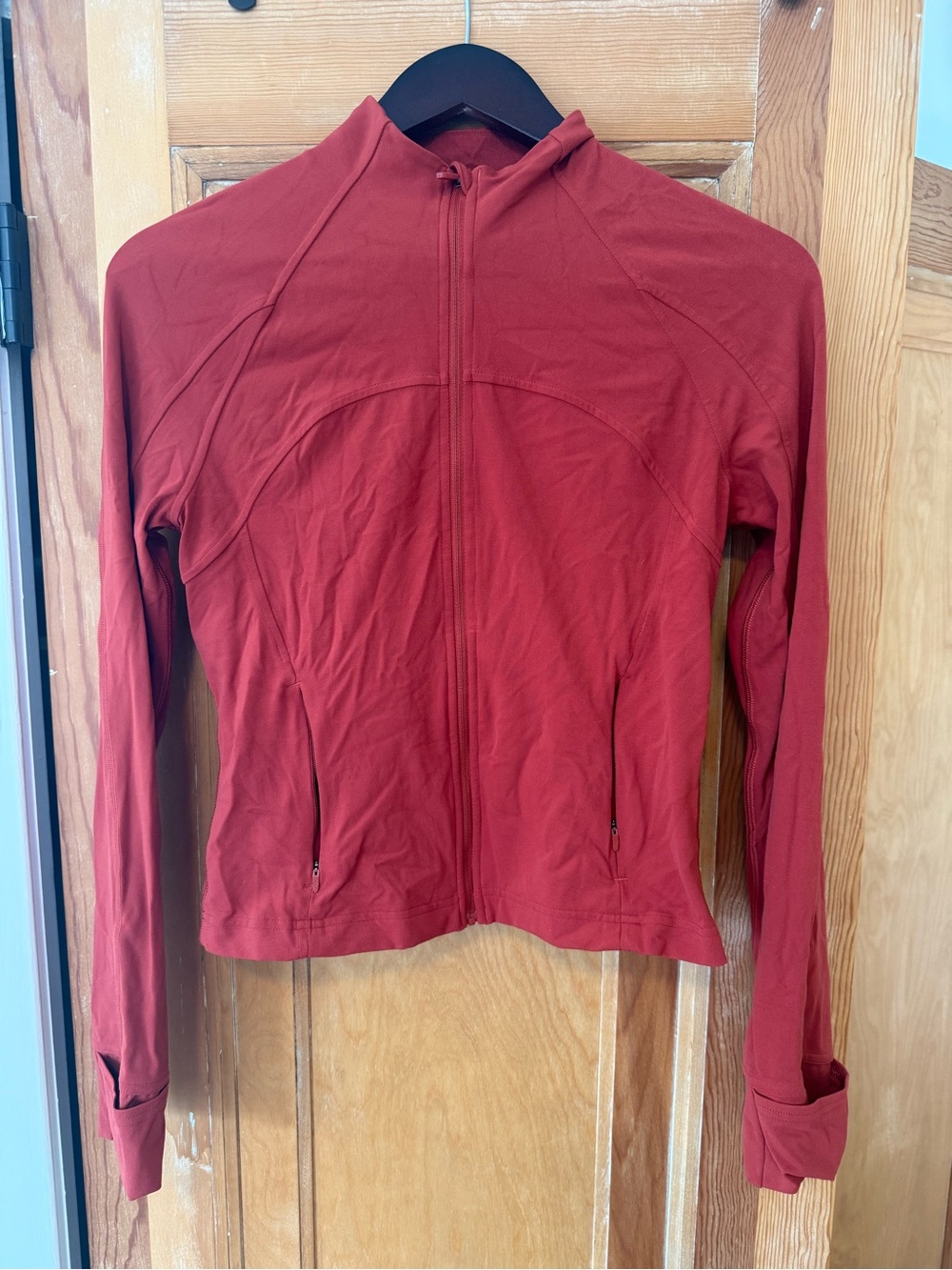 lululemon athletica cropped Crimson Zip Hoodie Jacket fitted